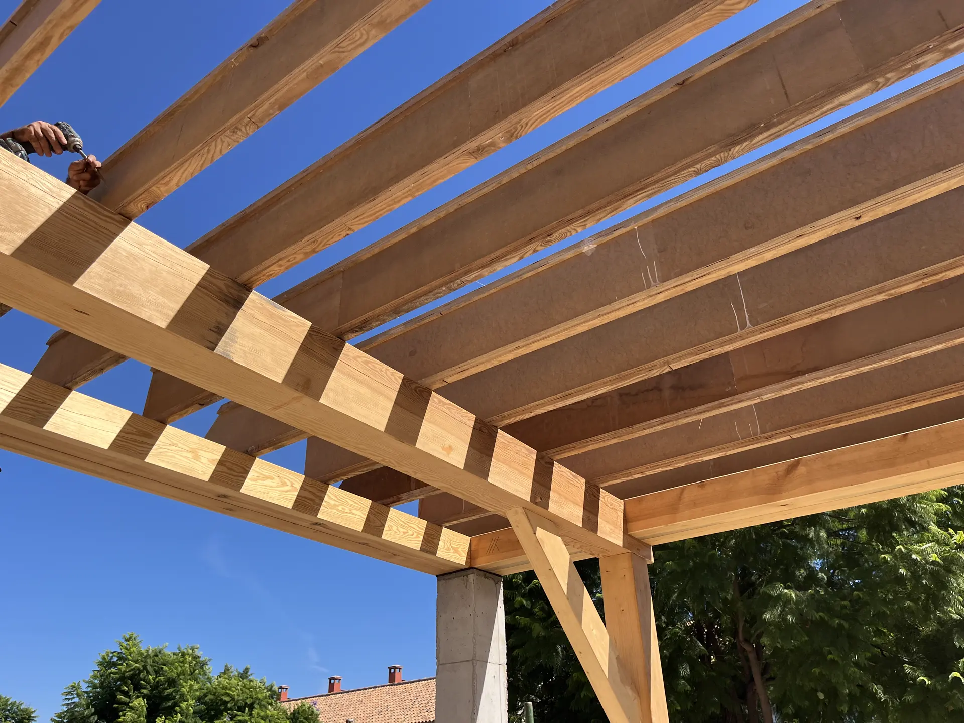 Casa de balas de paja en construcción en Churriana (Málaga), la primera con este sistema en la provincia
